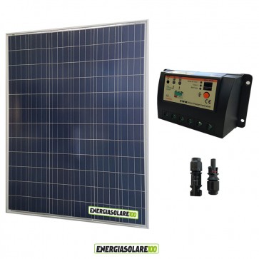 Kit starter pannello solare 200W 12V regolatore di carica 20A PWM serie NV
