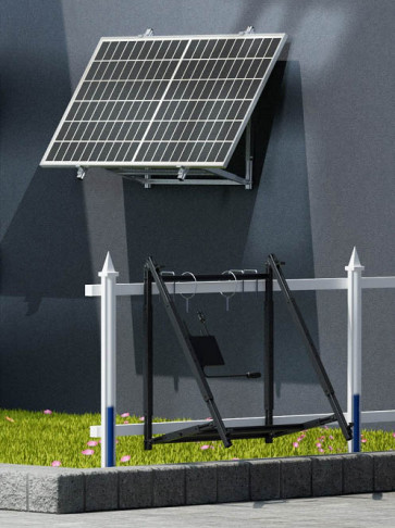 Kit fotovoltaico Plug & Play con pannello 410W, microinverter 300W e staffe da ringhiera balcone o muro