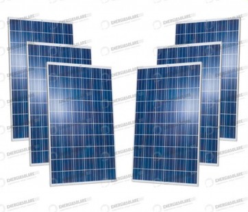 Set 6 Pannelli Solari Fotovoltaici 280W Extra-Europeo 30V tot. 1680W Casa Baita Stand-Alone