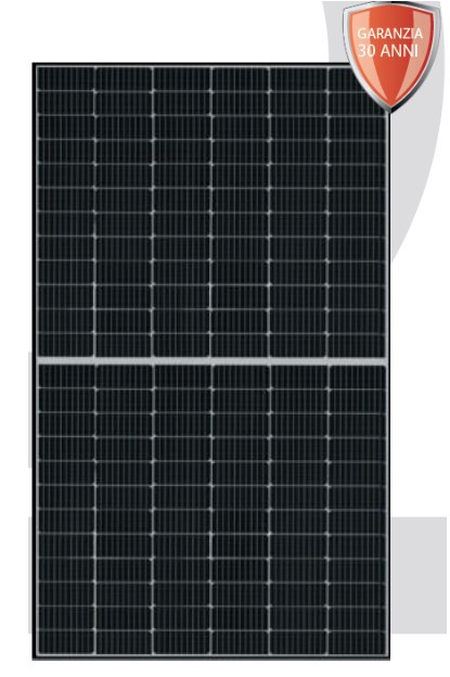Pannello Solare Fotovoltaico 500W 24V Monocristallino alta efficienza  cornice nera cella PERC del tipo Half-Cut