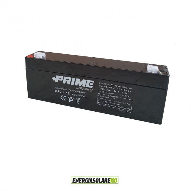 Batteria Ermetica AGM Prime 2.4Ah 12V 