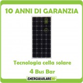 Pannello Solare Fotovoltaico 100W 12V Mono Camper Barca impianto Baita