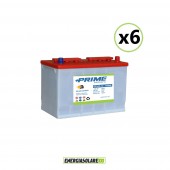 Set 6 Batterie Acido Libero a Piastra Tubolare OP105 105Ah 12V 