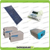 Kit Solare Fotovoltaico 100W 24V Baita Rifugio di Montagna Casa di Campagna