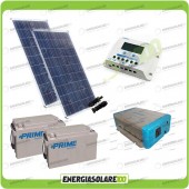Kit Solare Fotovoltaico 200W 24V Baita Rifugio di Montagna Casa di Campagna