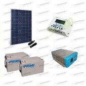 Kit Solare Fotovoltaico 250W 24V Baita Rifugio di Montagna Casa di Campagna