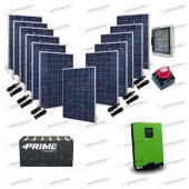 Kit Solare Casa al Mare non Connessa a Rete Enel 5kw 48V + Pannelli 3.2Kw + Batteria OPzS