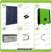 Kit solare fotovoltaico 5KW Inverter onda pura Infinity 10Kw 48V regolatore MPPT 15Kw 900Vdc Batterie AGM