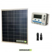 Kit solare con pannello fotovoltaico 20W e regolatore di carica EpSolar 10A VS2024AU con prese USB