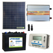 Kit baita pannello solare 200W 12V inverter onda modificata 1000W batteria AGM 150Ah regolatore EPSolar