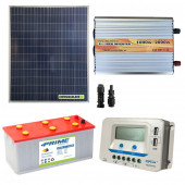 Kit baita pannello solare 200W 12V inverter onda modificata 1000W batteria AGM 200Ah regolatore EPsolar