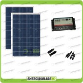 Kit Solare Camper 200W 12V regolatore di carica doppia batteria REGDUO 2 MC4