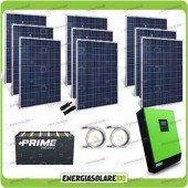 Kit solare fotovoltaico 2.4KW Inverter onda pura MPGEN50V2 5kW 48V regolatore di carica MPPT 80A Batterie OPzS 