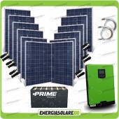 Kit solare fotovoltaico 3KW Inverter onda pura Edison50 5000VA 4000W 48V PWM 50A Batterie OPzS