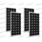 Set 4 x Pannelli Solari Fotovoltaico 300W Europeo 24V tot. 1200W Casa Baita Stand-Alone