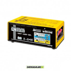 Carica batterie automatico DECA 6-12-24V 22A con controllo elettronico e mantenimento della carica