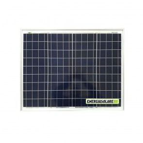 Pannello Solare Fotovoltaico 50W 12V Carica Batteria Auto Camper Nautica Allarme
