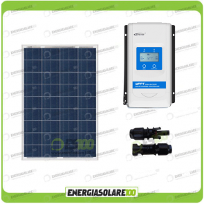 Kit Solare Camper 100W 12V regolatore di carica doppia batteria REGDUO MC4