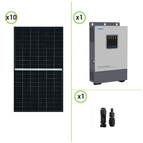 Impianto Solare fotovoltaico 3.7KW Inverter Caricabatterie EPEver 5KW 48V onda pura con regolatore di carica MPPT 80A