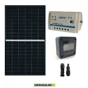 Kit Solare Fotovoltaico Monocristallino 300W 24V Regolatore PWM 10A LS1024B con Display MT-50