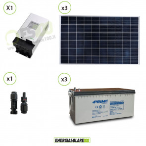 Kit Solare fotovoltaico 600W alimentazione Video Sorveglianza 12V per DVR e 10 Telecamera 24h al giorno