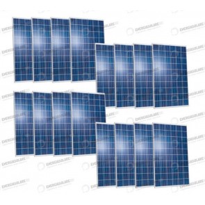 Set 16 Pannelli Solari Fotovoltaici 280W Extra-Europeo 30V tot. 4480W Casa Baita Stand-Alone