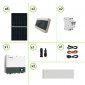 Kit solare storage pannello monocristallino 3000W e Inverter monofase Growatt SPH3000 con doppio MPPT