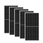 Set 5 pannelli solari fotovoltaici 500W 24V monocristallini alta efficienza cella PERC del tipo half-cut 
