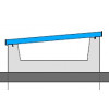 Zavorra inclinazione 5° terza fila per vela Blocchetto in cemento 46Kg per installazione pannello fotovoltaico su tetto piano