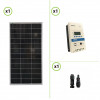 Kit starter pannello solare monocristallino 100W 12V e regolatore di carica 10a TRIRON1206N