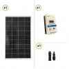 Kit starter pannello solare monocristallino 150W 12V e regolatore di carica MPPT TRIRON2210N 20A
