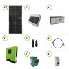Kit solare fotovoltaico pannelli monocristallini 400W 12V inverter onda pura Edison10 1KW PWM batteria AGM 200Ah