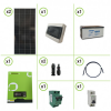 Kit solare fotovoltaico pannelli monocristallini 400W 12V inverter onda pura Edison10 1KW MPPT batteria AGM 200Ah