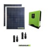 Kit impianto solare fotovoltaico 400W con inverter ibrido ad onda pura 1Kw 12V