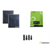 Kit impianto solare fotovoltaico 400W con inverter ibrido ad onda pura 1Kw 12V
