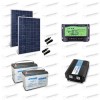 Kit baita pannello solare 560W 24V inverter onda pura 1000W 24V 2 batterie AGM 100Ah regolatore NVsolar