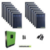 Impianto Solare fotovoltaico 4.4KW 48V Inverter ibrido ad onda pura Edison V2 5KW con regolatore di carica MPPT 80A