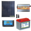 Kit baita pannello solare 200W 12V inverter onda modificata 600W batteria 00Ah regolatore NVSolar