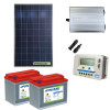 Kit baita pannello solare 280W 24V inverter onda modificata 1000W 2 batterie 110Ah regolatore EPEVER