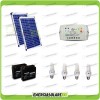 Kit solare illuminazione stalla, casa di campagna 40W 24V 4 lampade fluorescenti 7W 5 ore al giorno regolatore di carica EPEVER LS
