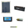Kit Solare Votivo 5W 12V 1 lampada LED 0.3W con crepuscolare funzione Tramonto/Alba