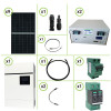 Impianto solare fotovoltaico 3.3KW  Inverter Sunforce 5KW 48V Regolatore di Carica MPPT 6KW 100A 450Voc batteria litio