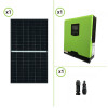 Impianto solare fotovoltaico 375W 24V pannello monocristallino inverter ibrido onda pura 3KW PWM 50A