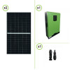 Impianto solare fotovoltaico 750W 24V pannello monocristallino inverter ibrido onda pura 5KW 48V PWM 50A