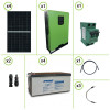 Impianto solare fotovoltaico 1.5KW 48V pannello monocristallino inverter onda pura Edison50 5KW PWM 50A batteria AGM