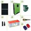 Impianto solare fotovoltaico 2.2KW 48V pannello monocristallino inverter onda pura Edison50 5KW PWM 50A batterie piastra tubolare 210Ah