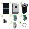 Impianto solare fotovoltaico 2.2KW 48V inverter EPEver UP5000-HM8042 KW 48V onda sinusoidale pura con regolatore di carica 80A batteria opzs