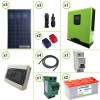 Impianto solare fotovoltaico 840W 24V inverter onda pura Edison30 3KW PWM 50A batterie piastra tubolare 200Ah per baita o casa di campagna