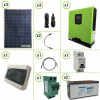 Kit impianto solare fotovoltaico 600W con inverter ibrido ad onda pura 1Kw 12V batterie AGM 200Ah