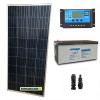 Kit Starter Plus Pannello Solare 150W 12V Batteria AGM 200Ah  Regolatore PWM 10A NV10